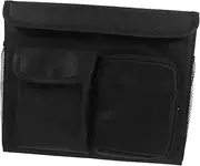 FRCOLOR Wheelchair Side Bag Organizer Storage Pouch with Convenient Side Pockets for Walkers Rollators and Mobility Scooters Spacious Design for Essentials Black