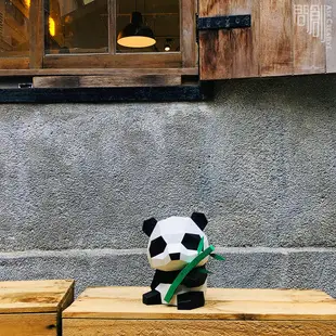 問創設計 DIY手作3D紙模型 禮物 擺飾 小動物系列 -熊貓擺飾