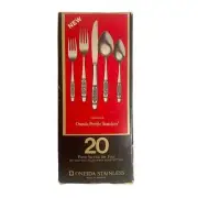 Vintage Oneida Louisville Stainless Steel Flatware Service for 4 - 20 Pieces New