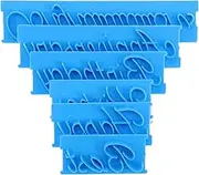 HEALEEP 1 Set Fondant Icing Embosser for Cake Decorating Food Grade for Birthdays Weddings Showers Festivals DIY Baking Accessory Set with Various Words