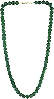 [Efulgenz] Handcrafted Red Crystal/Glass Stone Classic Round Beaded Strand Necklace Fashion Accessories for Women and Girls