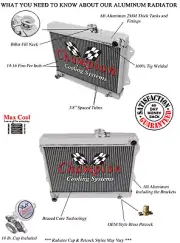 1972 73 74 Jensen Healey 3 Row CA Radiator (for: Jensen)