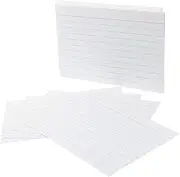 Homoyoyo 200pcs Horizontal Thick Index Cards Ruled Study Note Cards for Exam Preparation Smooth Writing Surface for Classroom Office Flashcards