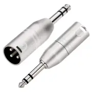 1/4" TRS to XLR Adapter, Balanced Quarter Inch 6.35mm Male to XLR Male Adapte...