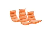 SOGA 4X Foldable Tatami Floor Sofa Bed Meditation Lounge Chair Recliner Lazy Couch Orange