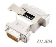 VGA HD15 Male to DB15 Female PC to MAC Monitor Adapter w/ dip switches - AD-A04