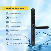 Bluetooth Electronic Lock Password Fingerprint Waterproof Aluminum Sliding Doo65