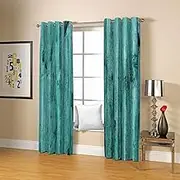 Blackout Curtains for Bedroom Blue Wooden Board 2 x W150cm x D230cm Thermal Insulated Blackout Curtains Heat and Full Light Blocking Curtains Window Drapes for Living Room 2 Panels Set
