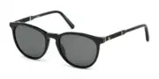 NWT Mont Blanc Sunglasses MB 588S 01A Shiny Black / Smoke 52 mm NEW NO CASE