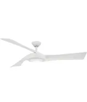 Minka-Aire Curl 60" Ceiling Fan with LED Lights & Remote, Flat White $404.00