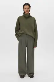 Annick Pleated Pant in Sacramento Green - CAMILLA AND MARC® C&M