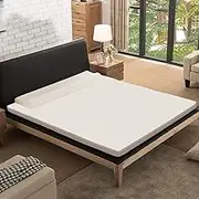 DreamZ 7cm Memory Foam Bed Mattress Topper Polyester Underlay Cover Queen