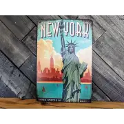 NYC Statue of Liberty Metal Sign - 8 x 12 in