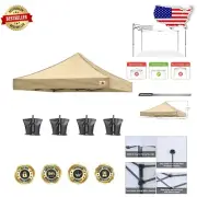10x10 Pop-Up Canopy Replacement Cover with Weights - Superior Waterproof Design