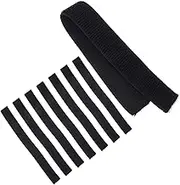 HEALSOPTHY 8pcs Elastic Leg Straps for Fishing Biking and Hunting Tape Bike Boot Straps Comfortable Self-Adhesive Design for Outdoor Activities Black