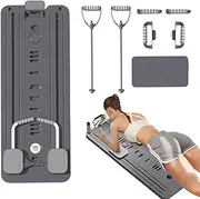 Pilates Board - Pilates Reformer Machine | Multi-Purpose Foldable Pilates Reformer Board | Multi-Purpose Portable With Bands Core Trainer Foldable Workout Equipment For Back Body Abdominal