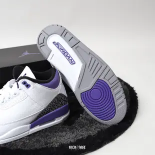 AIR JORDAN 3 RETRO Dark Iris 白紫 爆裂紋 AJ3 籃球鞋【CT8532-105】KS