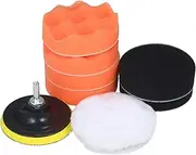10pcs Polishing Pad Kit 4-inch Foam Buffing Pads with Waffle Foam Wool Pad Backing Plate for Angle Grinder Buffer Orbital Polisher Sander Rotary O 10pcs
