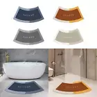 Curved Bath Rug Shower Rug Water Absorbent for Circular Shower Bathtub Rug