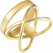 [Jude Jewelers] Stainless Steel Classical Plain Wrap Style Promise Statement Wedding Ring