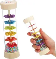 FUNNETOYU Orff Percussion Rain Maker Stick Musical for Sensory Sound Instrument for Auditory Development Montessori Learning Tool for Grasping Skills