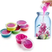 XIAOHONG 6 Pack Colorful Magic Sand - Amazing Hydrophobic Sand Space Sand, Never Gets Wet Magic Sand,Colored Play Sand - Gifts for Kids, Stress Reliever, Learning Tool, Novelties, Party Favors