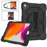 For iPad 7th / 8th / 9th Gen 10.2" Heavy Duty SWIVEL SHOCK Kids Case Cover strap