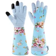 Garden Gloves for Women Long Sleeve Gardening Glove Thorn Proof Rose Pruning ...