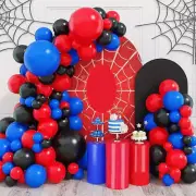 95Pcs/Set Red Black Blue Latex Balloon Chain Kids Boys Gifts Birthday Party Deco