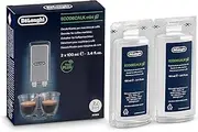 [De'Longhi] EcoDecalk Mini Coffee Machine Descaler DLSC200, Eco-Friendly Universal Descaling Solution, 2 Pack x 100ml Descaling Treatments