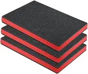 Dualoai 3 Pieces Removable Foam Sheets for Tool Box Reusable Liners Storage, 42.5cmx28.5cmx2.5cm