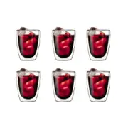 Bodum Pilatus Double Wall 350ml Medium Glass 6 Piece Set