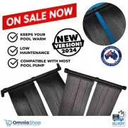 Swimming Pool Heater Panel Solar Powered Water Heating System Accessory Black