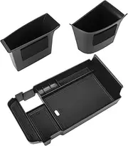 Sinminou Center Console Organizer Compatible with 2020-2025 Mazda CX-30 Accessories, 3PC Armrest Tray with Driver and Front Passenger Side Door Handle Organizer Storage Pocket Insert