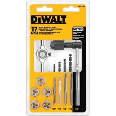 Dewalt 17 Piece Fractional Tap And Hex Die Set Model # DWA1451