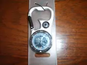 NEW~OEM FedEx GOLF Clip Watch~Stainless Steel~Water Resistant~Embedded Compass