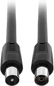 EL59Q-2PP Pro2 2M Rg59quad TV Extension Lead PAL Plug to PAL Socket - Black Digital Ready Digital Ready, Quad Shield Coaxial 75Ω