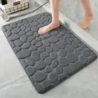 Memory Foam Bath Mat Cobblestone Bathroom Rugs Super Water Absorbent Machine ...