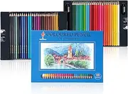 Vignette Stationery Oil Base Soft Blendable Artist Coloured Drawing Graphic Pencils Set With 2 Sharpeners Dot Journal Sketch Color Pens 48 Pack
