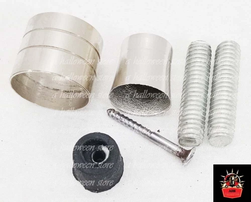 Silver Brass Spare Tip Pipe Rubber Stud Only for Wood Cane Walking Stick Parts