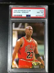 1992 Topps Stadium Club Michael Jordan #210 PSA 8 NM-MT