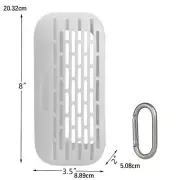 White Silicone Speaker Cover Sleeve With Hook Shell For Bose Soundlink Flex ff