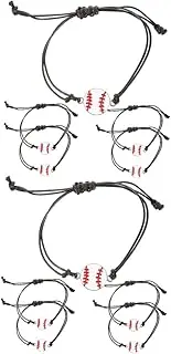 [TEHAUX] 2sets Men's Bracelet Sports Ball Wrist Band Fashionable Weaving Bracelet 5pcs*2