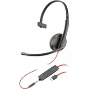 Poly Blackwire 3215 Wired On-ear Mono Headset - Black - Microsoft Teams Certification - Monaural