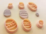 Easter Egg Pattern Polymer Clay Cutter Set | Unique Clay Cutters | Clay Tools