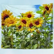 outdoor home blanket mat art sunflower sun wall tapestry