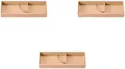 Set of 3, Set of 3, with Sauce for Bento Lunch Box, Rubber Wood Inside Cream [Shokado]