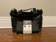 NWT Storksak Eden Faux Leather Diaper Bag (Black)