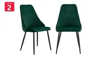 Set of 2 Shangri-La Lucca Dining Chairs (Forest Green)
