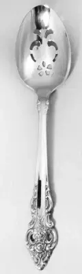 CHERBOURG by Oneida Deluxe Pierced Table Serving Spoon 8.5" NEW NEVER USED